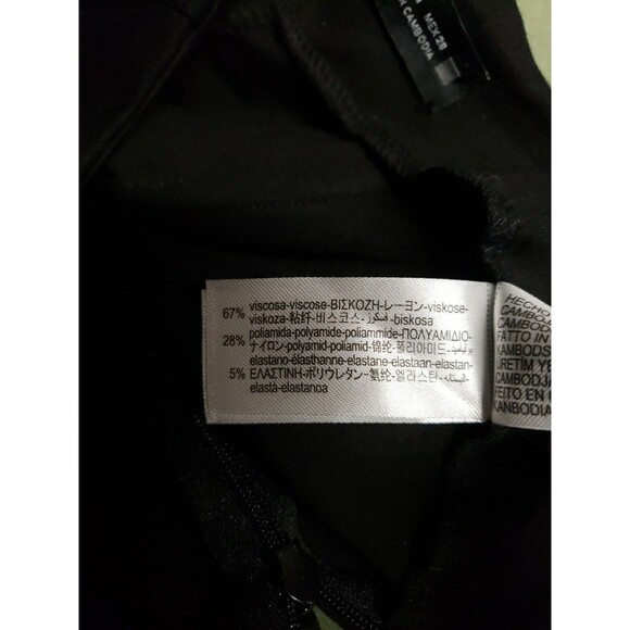 Zara Body Slimming Leggings Trousers Medium Black Side Zipper - Picture 5 of 8